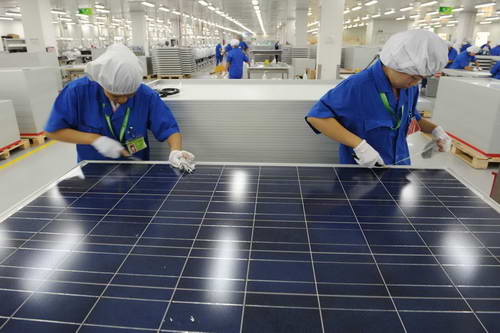 China manufacturing solar panals