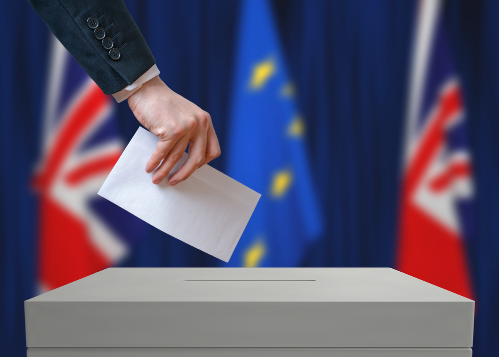 British voting booth