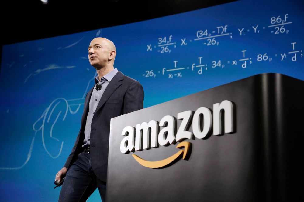 Amazon CEO Bezos discusses his companys new Fire smartphone in Seattle Washington